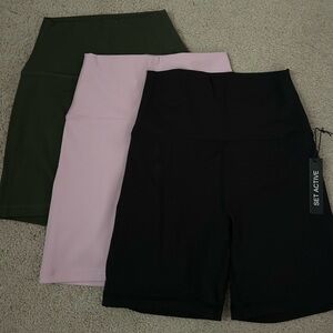 Three brand new SET Active shorts